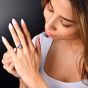 Deco Old Cut Diamond 2.47cttw Sapphire Platinum Halo Engagement Ring
