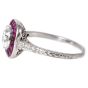 Vintage Ruby 1.63cttw Diamond Platinum Halo Engagement Ring |dover jewelry|