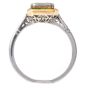 Asccher Diamond 2.12cts Emerald Halo Platinum Engagement Ring