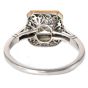  Asccher Diamond 2.12cts Emerald Halo Platinum Engagement Ring