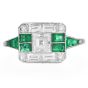 Asscher Cut Diamond 2.10cts Emerald Platinum Ring