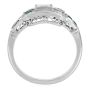 Asscher Cut Diamond 2.10cts Emerald Platinum Ring