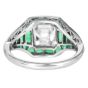 Estate Asscher Cut Diamond 5.21cts Emerald Platinum Ring|Dover Jewelry|