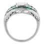 Estate Asscher Cut Diamond 5.21cts Emerald Platinum Ring|Dover Jewelry|