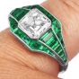 Estate Asscher Cut Diamond 5.21cts Emerald Platinum Ring|Dover Jewelry|
