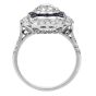 1.42ct Old European Cut Diamond & Sapphire Engagement Platinum Ring
