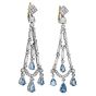 Vintage Aquamarine & Diamond 6.22 Carats Platinum Chandelier Earrings