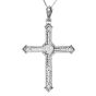 Vintage Diamond & Sapphire Platinum Deco Cross Pendant