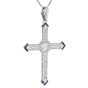 Vintage Diamond & Sapphire Platinum Deco Cross Pendant