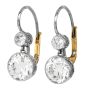 Edwardian Style 3.77ct Diamond Gold Platinum Dangle Earrings 