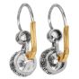Edwardian Style 3.77ct Diamond Gold Platinum Dangle Earrings 