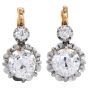 Antique Old Mine 1.40 carat Diamond Platinum 18K Classic Drop Earrings