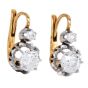 Antique Old Mine 1.40 carat Diamond Platinum 18K Classic Drop Earrings