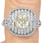 Vintage Old European Diamond 1.95carats Platinum Cocktail Engagement Ring |Dover Jewelry|