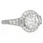 Estate 1.38 carats Diamond Platinum Halo Accent Engagement Ring |Dover Jewelry|
