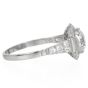 Estate 1.38 carats Diamond Platinum Halo Accent Engagement Ring |Dover Jewelry|