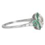 Vintage Deco Style Diamond 2.78carats Emerald Platinum Halo Engagement Ring|Dover Jewelry|