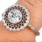  1.02Carats Old European Diamond Platinum Engagement Ring |Dover Jewelry|