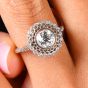  1.02Carats Old European Diamond Platinum Engagement Ring |Dover Jewelry|