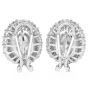 12mm Pearl & Diamond 18K White Gold Halo Stud Earrings
