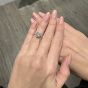Cartier GIA Certified F VVS Cushion Diamond Platinum Halo Engagement Ring