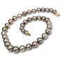 Black Pearl Diamond 16mm Tapering Strand 20 Inch Necklace