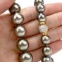 Black Pearl Diamond 16mm Tapering Strand 20 Inch Necklace