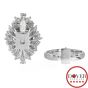 GIA 4.81ct Fancy Yellow Diamond 18K Gold Convertible Cocktail Halo Ring/Pendant