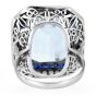 Estate 11.50cts Aquamarine Sapphire Platinum Cocktail Ring|Dover Jewelry|