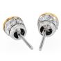 Fancy Brown Yellow Diamond 18K Gold Stud Earrings |Dover Jewelry|