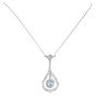 Estate Aquamarine Diamond Teardrop Platinum Necklace|Dover Jewelry|