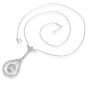 Estate Aquamarine Diamond Teardrop Platinum Necklace|Dover Jewelry|