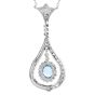 Estate Aquamarine Diamond Teardrop Platinum Necklace|Dover Jewelry|