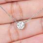 Classic Vintage 0.70ct Diamond Solitaire Platinum Necklace