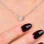 Classic Vintage 0.70ct Diamond Solitaire Platinum Necklace