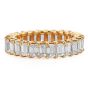 3.82 carats Baguette Cut Diamond Yellow Gold Eternity Band Ring