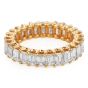 3.82 carats Baguette Cut Diamond Yellow Gold Eternity Band Ring