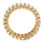 3.82 carats Baguette Cut Diamond Yellow Gold Eternity Band Ring