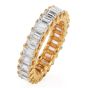 3.82 carat Baguette Cut Diamond Yellow 14K Gold Eternity Band Ring