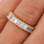 3.82 carats Baguette Cut Diamond Yellow Gold Eternity Band Ring