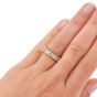 3.82 carats Baguette Cut Diamond Yellow Gold Eternity Band Ring