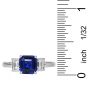GIA 2.41cts Asscher-Cut Ceylon Sapphire Diamond Platinum Three Stone Ring 