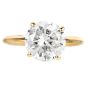 Solitaire GIA 2.83ct Round Brilliant Cut Diamond Engagement Ring