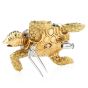 Vintage Diamond enamel 18K Gold Turtle Brooch Pin
