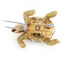 Vintage Diamond enamel 18K Gold Turtle Brooch Pin