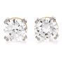 GIA 3.43 carats Natural Diamond J/VS1 18K Gold Brilliant Round Classic Stud Earrings |DoverJewelry|