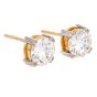 GIA 3.43 carats Natural Diamond J/VS1 18K Gold Brilliant Round Classic Stud Earrings |DoverJewelry|