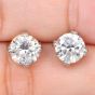 GIA 3.43 carats Natural Diamond J/VS1 18K Gold Brilliant Round Classic Stud Earrings |DoverJewelry|