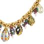 Estate 18K Enameled 0.50ct Diamond Egg Charm Statement Necklace 