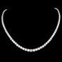 Estate 26.00 Carats Natural Diamond 14K Gold Graduating Riviera Tennis Necklace|DoverJewelry|
